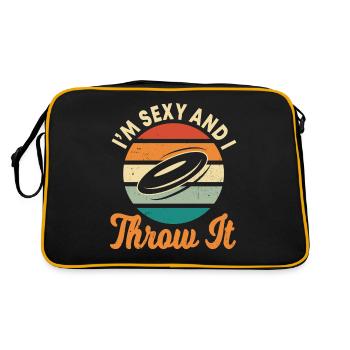 Frisbee, je suis sexy et jetez-le - Sac Retro - noir/or - Dos