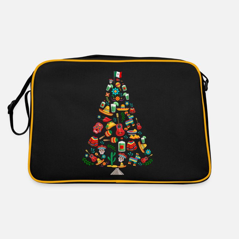 Mexican Christmas tree, tacos Retro Bag