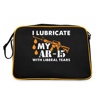 AR15 pistol owner, rifle lover - Retro Bag - black/gold - Back