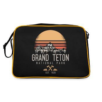 Parc national de Grand Teton, Wyoming - Sac Retro - noir/or - Dos