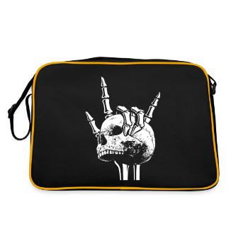 Heavy metal band fan, - Retro Bag - black/gold - Back