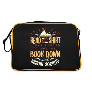 I read Forbidden Books, Books, Readers - Retro Bag - black/gold - Back