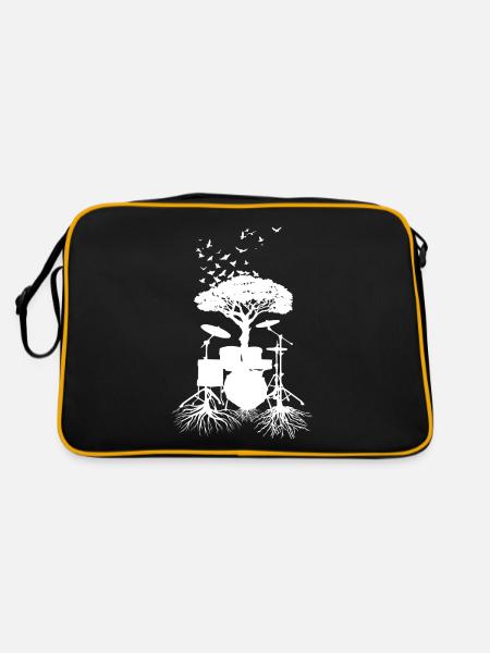 Racines du batteur, pilons - Sac Retro - noir/or