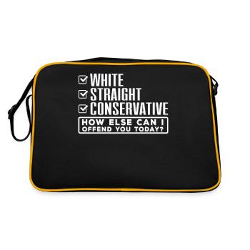 Est-ce que le conservateur sait, vous insulte? - Sac Retro - noir/or - Dos