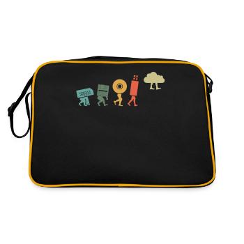 Cloud Computing, Programmer Nerd - Retro Bag - black/gold - Back