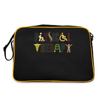Physiotherapie - Retro Tasche - Schwarz/Gold - Hinten