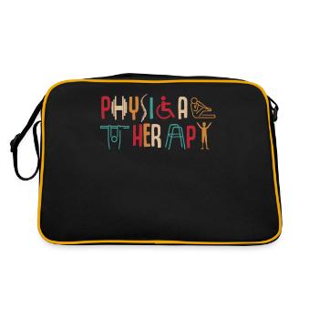 Physiotherapie - Retro Tasche - Schwarz/Gold - Hinten