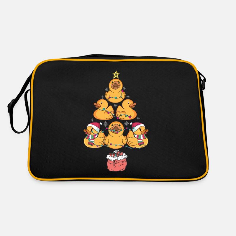 Rubber Duck Christmas Tree Retro Bag