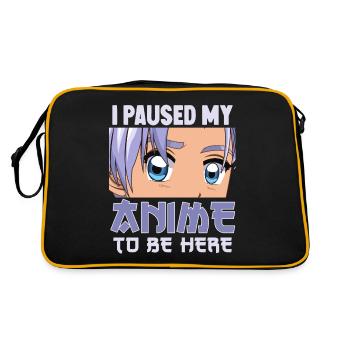 J’ai mis en pause mon anime pour être ici drôle Otaku Anime - Sac Retro - noir/or - Dos
