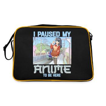 J’ai mis en pause mon anime pour être ici drôle Otaku Anime - Sac Retro - noir/or - Dos