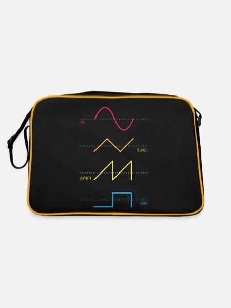 Synthesizer Audiowaves Analog Digital - Retro Tasche - Schwarz/Gold - Hinten