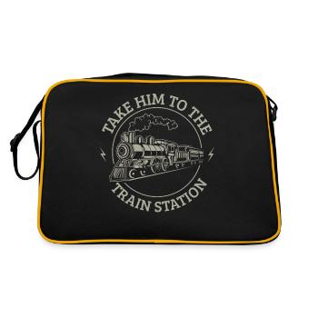 Take it to the train station - Retro Bag - black/gold - Back