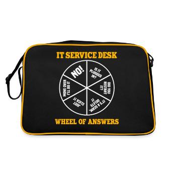IT Service Desk Wheel of Answers - Retro Bag - black/gold - Back