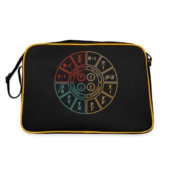 Ohms Law, Ohm, Physics, Power, Watts - Retro Bag - black/gold - Back