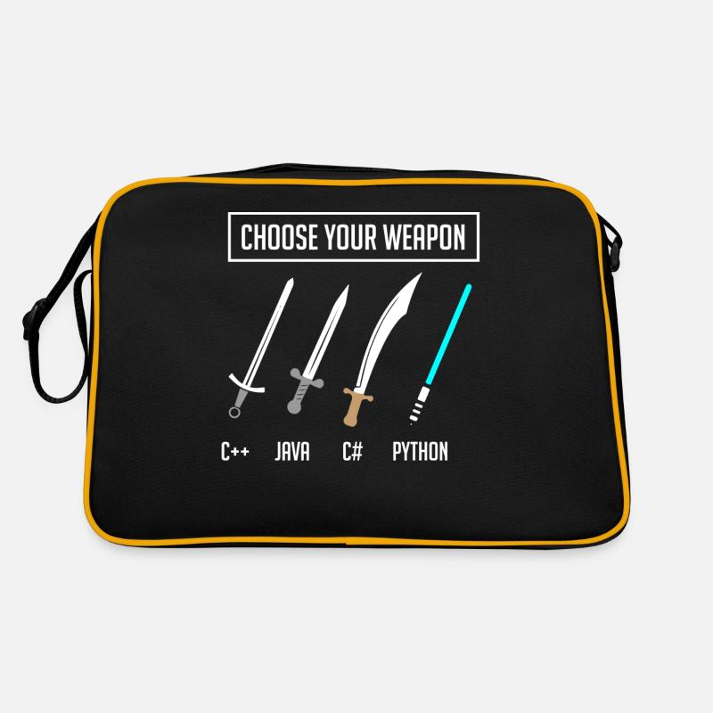 Python-Programmierung, Programmierer Python-Code Retro Tasche