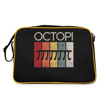 Octopi, PI, Math, Math Teacher Gift - Sac Retro - noir/or - Dos