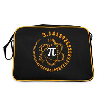 PI, Maths, Mathematics Teacher, Mathematics Student - Retro Bag - black/gold - Back