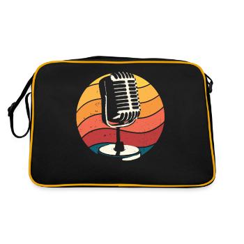 Microphone, Comedian, Stand-Up Comedy - Retro Bag - black/gold - Back