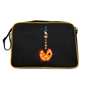 Solar System, Solar Planets, Astrology - Retro Bag - black/gold - Back