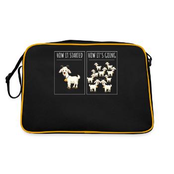 Goatherd, Goat, Goat - Retro Bag - black/gold - Back
