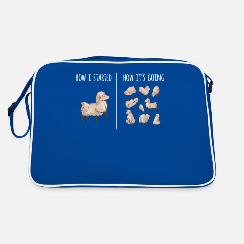 Schafe, Schafe, Schafliebhaber, Bauer Retro Tasche