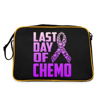 Last day of Chemo Cancer Survivor - Funny Chemo - Retro Bag - black/gold - Back