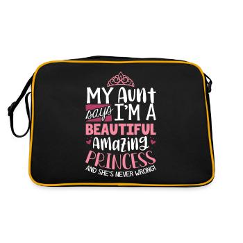 Pour nièce de tante - Sac Retro - noir/or - Dos