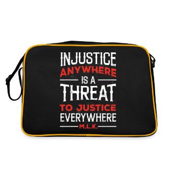 L’injustice, une menace pour la justice - Sac Retro - noir/or - Dos