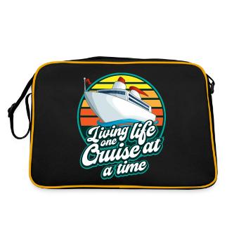 Croisière, navires, vacances sur un navire - Sac Retro - noir/or - Dos