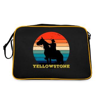 Yellowstone Vintage retro Cowboy - Retro Bag - black/gold - Back