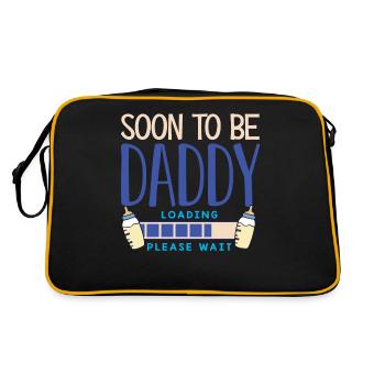 Soon to be Daddy, father - Retro Bag - black/gold - Back