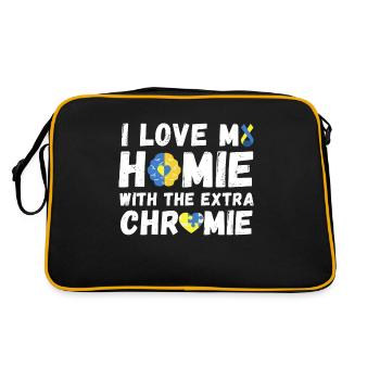 Down syndrome awareness - Retro Bag - black/gold - Back