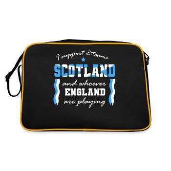 Soutenez l’Écosse et l’Angleterre - Sac Retro - noir/or - Dos