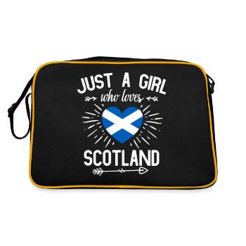 Scottish Girl, Écosse - Sac Retro - noir/or - Dos