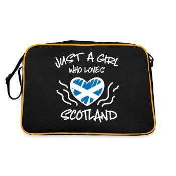 Scottish Girl, Écosse - Sac Retro - noir/or - Dos