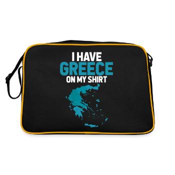I Have Greece On My Shirt - Retro Bag - black/gold - Back
