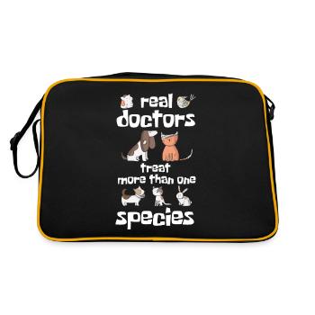 Vétérinaire fille, vétérinaire - Sac Retro - noir/or - Dos