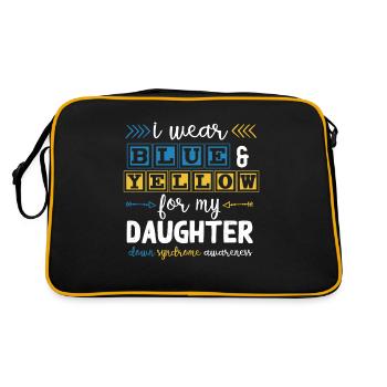Black and Blue, Down Syndrome Consciousness - Retro Bag - black/gold - Back