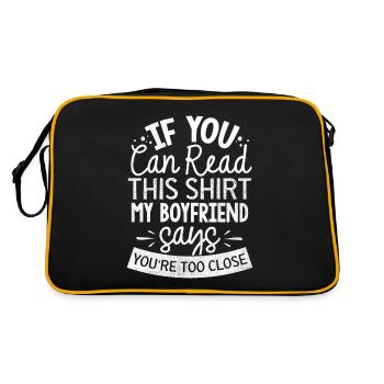 If you can read this, you're too close - Retro Bag - black/gold - Back