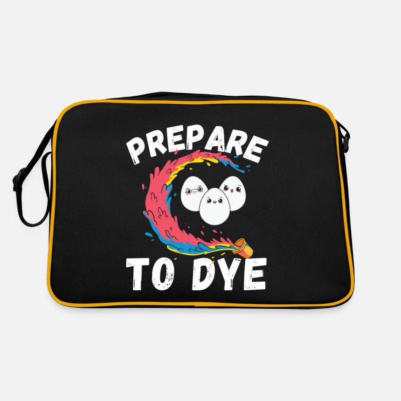 Bereiten Sie sich auf das Färben vor, lustiges Ostereiergeschenk, glücklich Retro Tasche