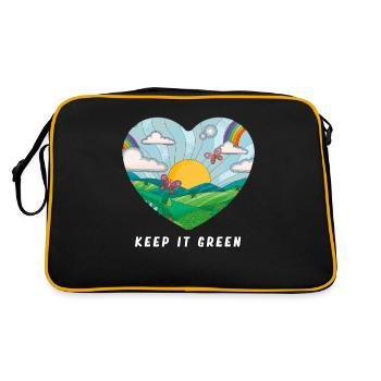 Le Jour de la Terre Sauvez la planète tous les jours - Sac Retro - noir/or - Dos