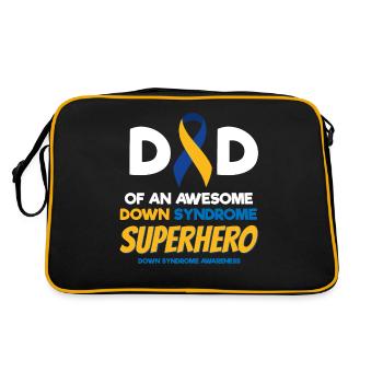 Down Syndrome Superhero, Down Syndrome Consciousness - Retro Bag - black/gold - Back