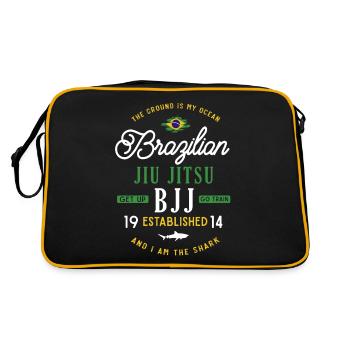 BJJ Jiu Jitsu Brésilien - Sac Retro - noir/or - Dos