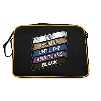 Ceinture noire BJJ - Sac Retro - noir/or - Dos