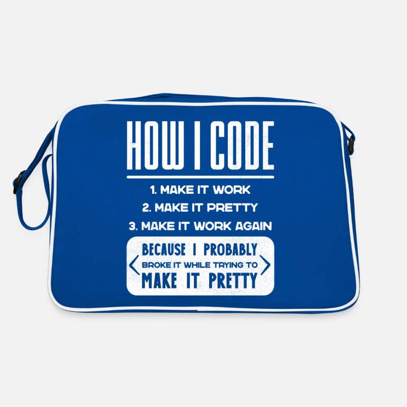Programmer, Code, Nerd, Programming Retro Bag