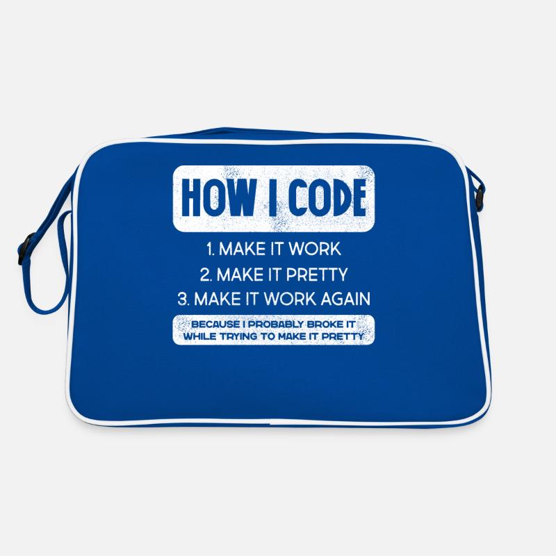 Programmer, Code, Nerd, Programming Retro Bag