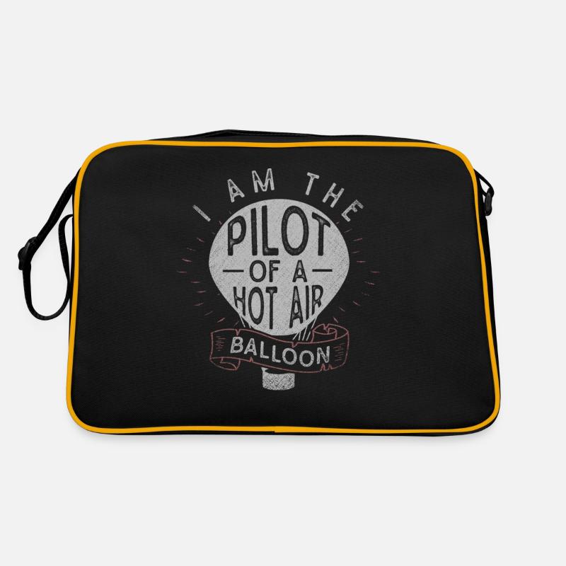 Montgolfière, pilotage d’une montgolfière - Sac Retro - noir/or