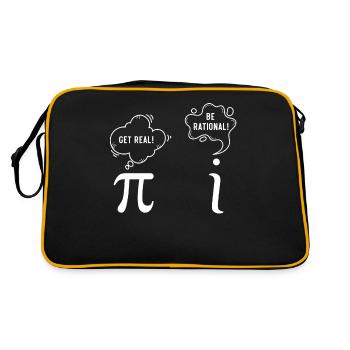 Rational Mathematical Nerd Gift - Retro Bag - black/gold - Back