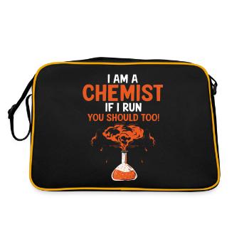 Chimiste, professeur de chimie, chimie - Sac Retro - noir/or - Dos