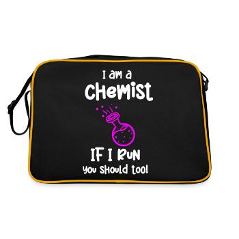 Chimiste, professeur de chimie, chimie - Sac Retro - noir/or - Dos